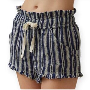Urban Outfitters Frankie Paperbag Micro Short In Blue Sz L